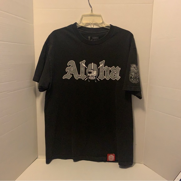 Tee Men’s Aloha Pineapple T-Shirt Size Large Black - Picture 2 of 16